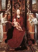 Hans Memling, Virgin and Child Enthroned with Two Angels